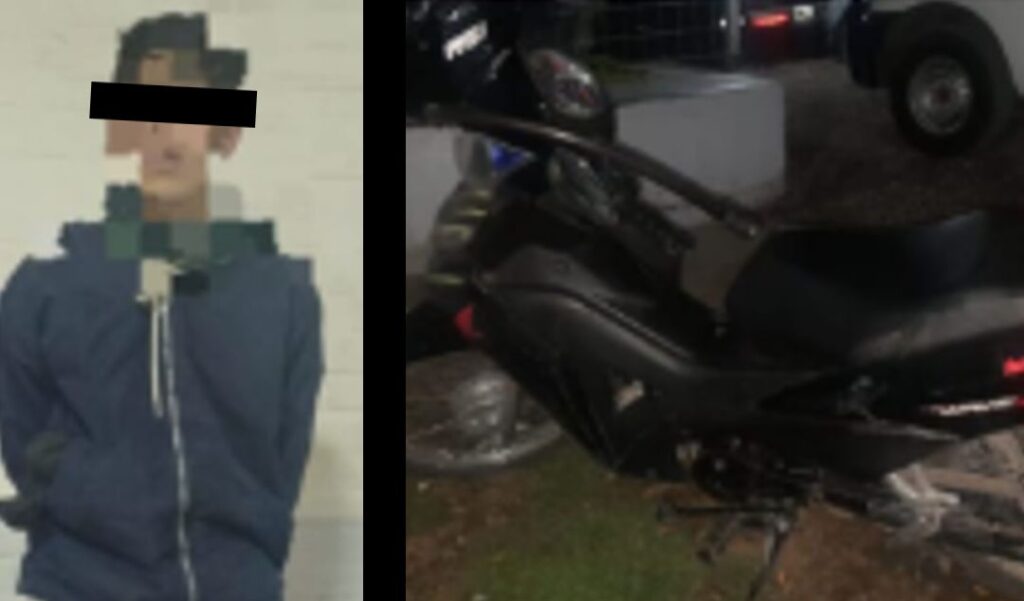 Un joven de 19 años fue aprehendido por personal del Comando de Patrullas tras intentar robarle la motocicleta a una mujer de 65 años en la intersección de Avenida Illia y Chopin, en la ciudad de San Nicolás. El hecho ocurrió el pasado 2 de agosto y generó la reacción inmediata de los vecinos de la zona, quienes intervinieron antes de la llegada policial.