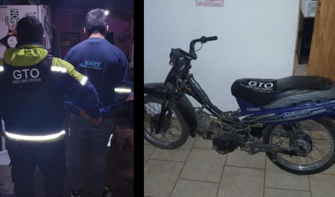 En el marco de una investigación por el robo de una bicicleta, personal del Grupo Táctico Operativo de la dependencia Coviccos llevó a cabo un allanamiento que terminó con el hallazgo de una motocicleta con numeración adulterada y la aprehensión de un sujeto de 32 años.