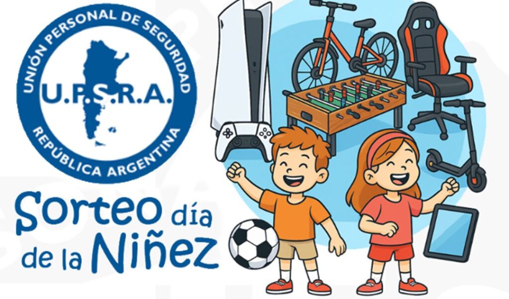 El Sindicato de los Vigiladores (UPSRA), a través de su delegación regional con base en San Nicolás, invita a todos los trabajadores de la seguridad privada a participar del gran sorteo organizado con motivo del Día de la Niñez. La iniciativa, del delegado regional Roberto Mamoli, busca reconocer la labor diaria de los vigiladores y llevar alegría a sus familias.