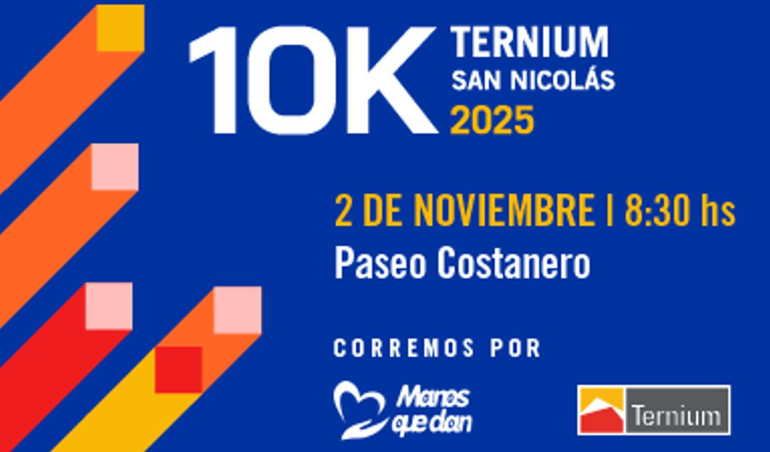 Queda oficialmente abierta la inscripción para la tradicional carrera de 10K de Ternium, que este año celebra su 21° edición el domingo 2 de noviembre de 2025. La prueba, que moviliza a San Nicolás y a la región, se realizará con largada a las 8:30 horas en el Paseo Costanero, combinando deporte, salud y solidaridad.