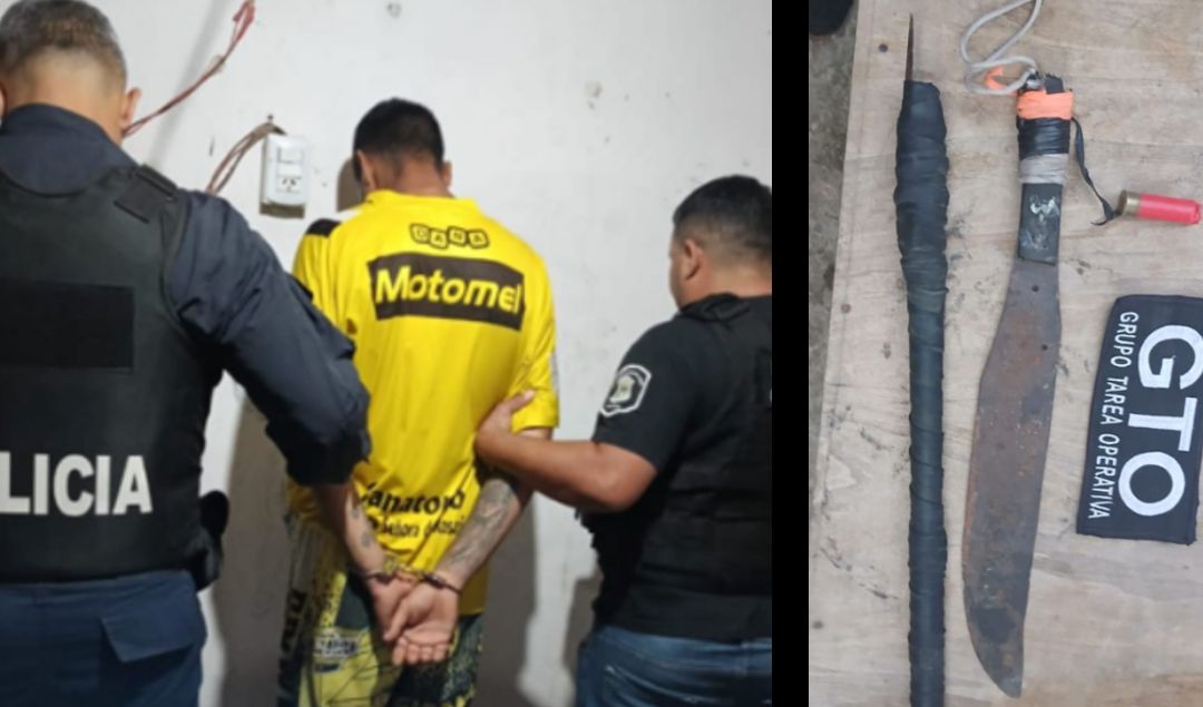 Efectivos policiales del destacamento de La Emilia lograron detener a dos sujetos acusados de amenazar y agredir a un vecino con un arma de fuego y un arma blanca. El hecho, caratulado como “Abuso de arma y lesiones leves”, ocurrió días atrás y tuvo como víctima a un masculino, quien ingresó al hospital local con diversas heridas.