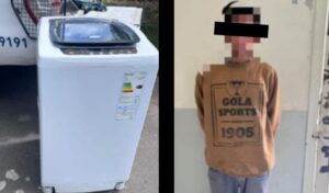 Efectivos del Comando de Patrullas de San Nicolás detuvieron en la vía pública a un hombre de 33 años que transportaba a pie un lavarropas semiautomático sin poder justificar su procedencia. El hecho ocurrió en la intersección de Del Pozo y Brown, donde el individuo fue interceptado por el personal policial durante una recorrida preventiva.