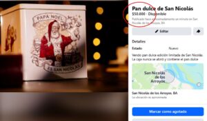 El Pan Dulce Nicoleño se convirtió en un verdadero fenómeno en San Nicolás durante la previa de las fiestas. Tras el fuerte rumor de que la edición limitada se había agotado por completo, comenzaron a aparecer publicaciones en plataformas de compra y venta donde el producto se ofrecía a precios muy superiores al valor original.