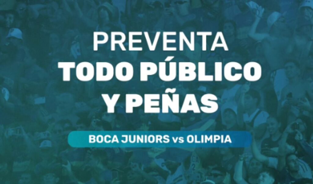 Este lunes continúa la venta de entradas para la esperada presentación de Boca Juniors frente a Olimpia de Paraguay, amistoso internacional que se disputará en el Estadio San Nicolás el próximo domingo 18 de enero a las 21:00 y que genera una enorme expectativa entre los hinchas.
