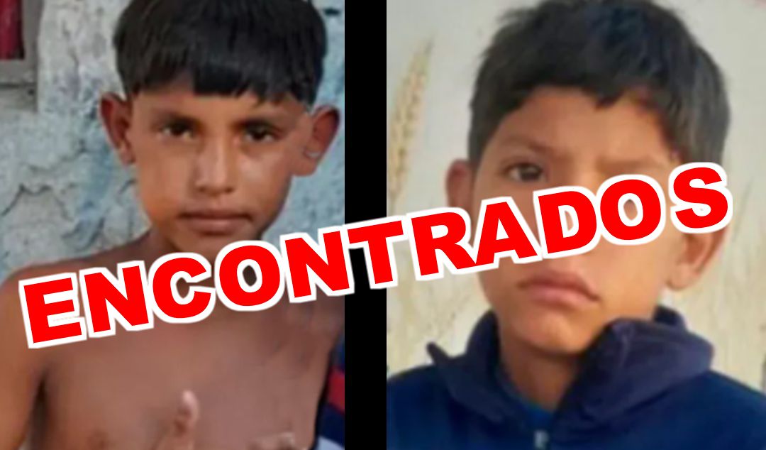 Las autoridades confirmaron que fueron hallados sanos y salvos los dos hermanos menores que eran intensamente buscados desde el pasado viernes. Se trata de Darío Agustín Alejo Cejas (13) y Benjamín Isaías Rubén Cejas (11), quienes se encontraban ausentes de su domicilio desde hace varios días.