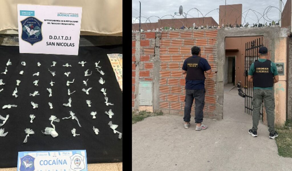 En un nuevo operativo contra el narcotráfico en San Nicolás, efectivos de la Delegación Departamental de Investigaciones del Tráfico de Drogas Ilícitas realizaron un allanamiento en el barrio Colombo que culminó con la detención de una mujer conocida en la zona como “La Abuela”, acusada de comercializar estupefacientes desde su vivienda.