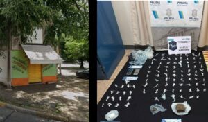 El narcotráfico en la ciudad no se limita únicamente a barrios marginados. En horas de la tarde-noche de ayer fue desbaratado un punto de venta de droga que operaba a la vista de todos, en pleno casco céntrico de San Nicolás, más precisamente en la ochava de avenida Falcón y calle Alvear, una zona de constante circulación de vecinos y comercios.