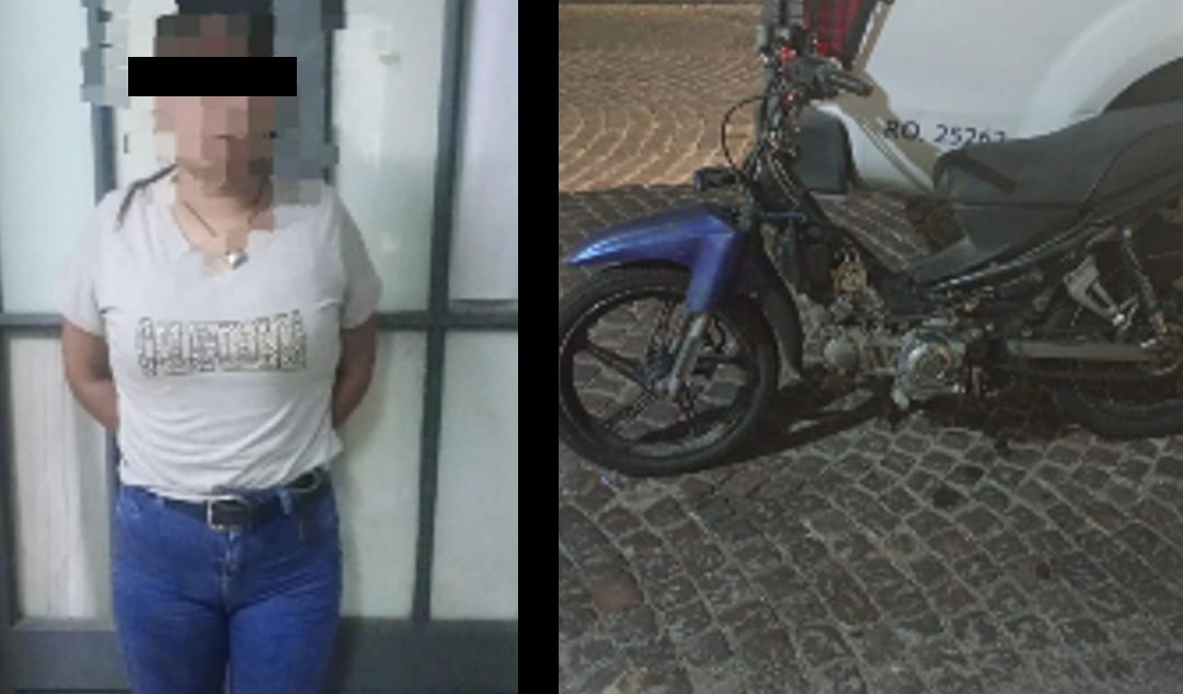 Efectivos de la Policía Local detuvieron a una joven de 24 años que circulaba con una moto robada en la ciudad de San Nicolás. El procedimiento fue realizado intersección de avenida Savio y calle Benítez.