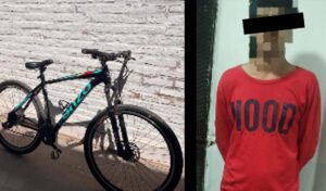 Efectivos de la Policía Local lograron recuperar una bicicleta que había sido robada y aprehendieron a un joven de 23 años durante un procedimiento realizado en la ciudad de San Nicolás.