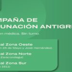 El municipio de San Nicolás de los Arroyos dio a conocer el cronograma actualizado de vacunación antigripal, en el marco de la campaña de prevención que se lleva adelante en distintos centros de salud de la ciudad.