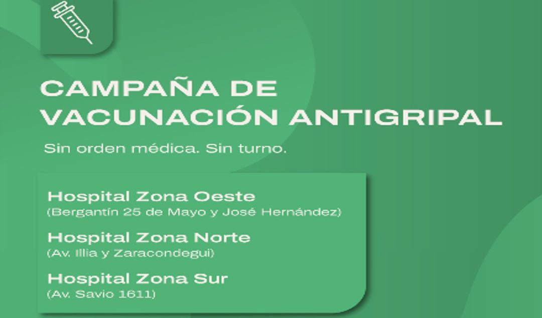 El municipio de San Nicolás de los Arroyos dio a conocer el cronograma actualizado de vacunación antigripal, en el marco de la campaña de prevención que se lleva adelante en distintos centros de salud de la ciudad.