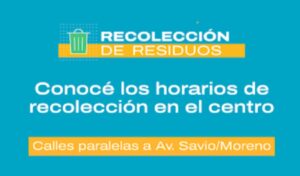 Con el objetivo de mantener la ciudad más limpia y ordenada, a partir de esta semana se implementarán modificaciones en el servicio de recolección de residuos en un amplio sector de San Nicolás. La medida alcanza a la zona comprendida entre las avenidas Falcón, Álvarez/Morteo, Alberdi y el río.