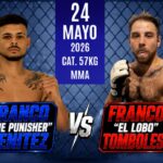 El peleador nicoleño El Lobo Tombolesi ya tiene confirmado su próximo desafío y será nada menos que en una de las peleas estelares de una importante cartelera de MMA que se desarrollará el próximo 24 de mayo en la ciudad de Zárate.