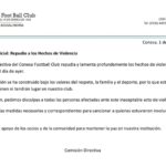 Luego de los graves incidentes ocurridos durante el encuentro entre Conesa y Regatas, que derivaron en la agresión al árbitro Luis Amarilla y la suspensión del partido, el Conesa Foot Boll Club difundió un comunicado oficial expresando su repudio a los hechos de violencia registrados durante la jornada deportiva.
