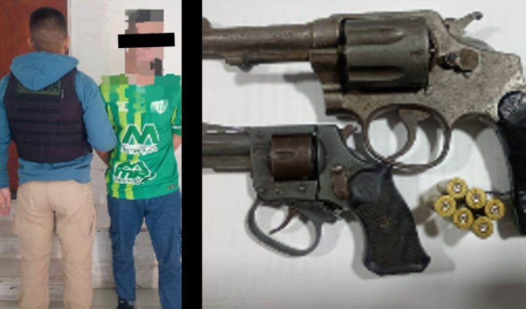 Un hombre de 25 años fue aprehendido en San Nicolás luego de una investigación iniciada por el robo de una motocicleta. Durante un allanamiento realizado por personal del Grupo Táctico Operativo (GTO) de la Comisaría Tercera, los efectivos hallaron dos armas de fuego y municiones, por lo que el sospechoso quedó imputado por robo y tenencia ilegal de arma de guerra.