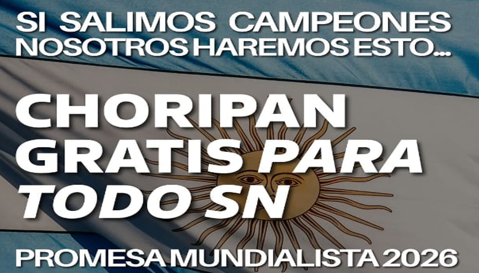 ¿Puede un comercio regalar choripanes a los más de 165.000 habitantes de San Nicolás o se expone a una denuncia por publicidad engañosa si no cumple? Esa es la pregunta que comenzó a circular entre los vecinos luego de que La Estación del Choripán prometiera públicamente entregar un choripán gratis a cada nicoleño si la Selección Argentina se consagra campeona. Tomando como referencia un valor de 3.000 pesos por unidad, el compromiso representaría un desembolso cercano a los 495 millones de pesos, una cifra que despertó dudas sobre la posibilidad real de cumplir con semejante promesa.