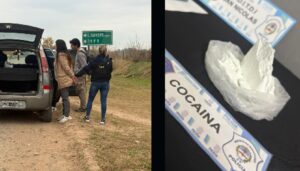 Un importante operativo antidrogas llevado adelante por efectivos de la Delegación Departamental de Investigaciones del Tráfico de Drogas Ilícitas de San Nicolás permitió interceptar un remís que transportaba a una mujer que llevaba oculta una importante cantidad de cocaína entre un paquete de toallas femeninas. La droga, que tenía como destino la ciudad de Capitán Sarmiento, fue valuada en más de cinco millones de pesos.