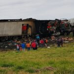 Momentos de tensión se vivieron este jueves en la Ruta Nacional 9, a la altura del Autódromo San Nicolás mano hacia Buenos Aires, cuando un camión que transportaba carne comenzó a incendiarse por causas que aún son materia de investigación.