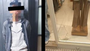 El acusado, de 18 años, fue aprehendido por personal policial luego de romper la vidriera de un comercio ubicado sobre calle Mitre. En el procedimiento se secuestró un palo que utilizado para cometer el hecho.