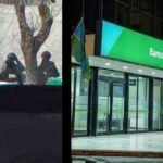 Continúa el importante operativo policial en la sucursal del Banco Provincia, ubicada en la esquina de Mitre y Eva Perón, en Ramallo Pueblo, donde un hombre armado permanece dentro del edificio con aparentes intenciones de robo.