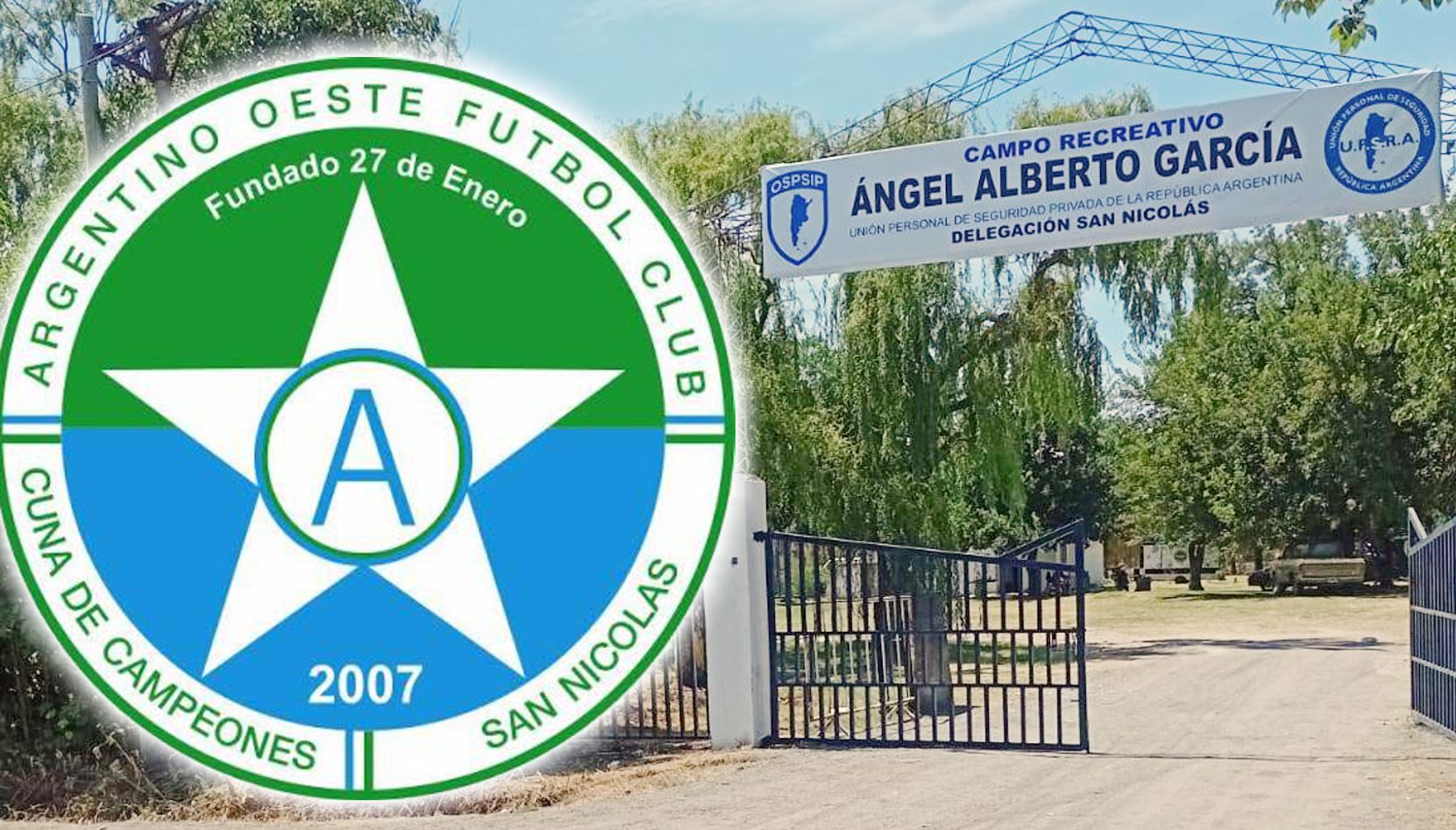 El Club Argentino Oeste F.C. y la Delegación Regional San Nicolás de la Unión Personal de Seguridad de la República Argentina (UPSRA) sellaron un importante acuerdo de cooperación que permitirá a la institución deportiva utilizar las instalaciones del Camping de los Vigiladores como sede para el desarrollo de sus actividades.