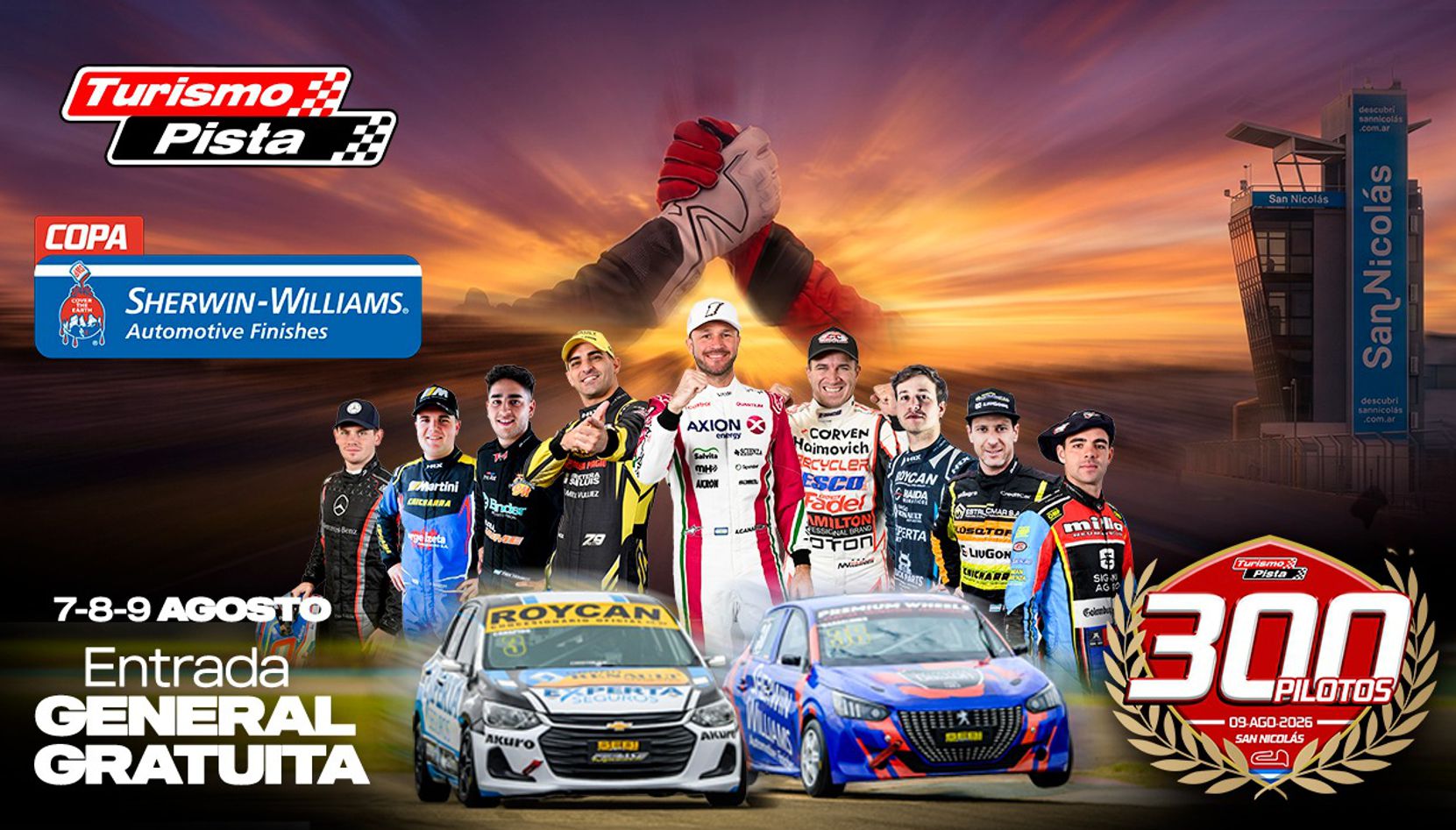 El Autódromo San Nicolás volverá a convertirse este fin de semana en el epicentro del automovilismo nacional con una nueva edición de la tradicional Carrera de los 300 Pilotos del Turismo Pista, un espectáculo que reunirá a 150 duplas y contará además con la presencia del Turismo Carretera 2000.