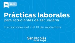 La Municipalidad de San Nicolás, junto a la Federación de Comercio e Industria, anunció una nueva edición del Programa de Prácticas Laborales, una iniciativa destinada a estudiantes que cursan el último año de escuelas secundarias públicas y privadas de la ciudad.