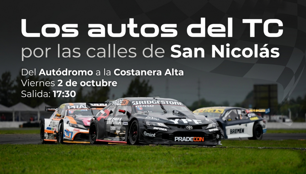 San Nicolás comienza a palpitar una nueva fiesta del automovilismo. Como previa de la 12ª fecha del campeonato de Turismo Carretera, este viernes los autos de la categoría más convocante del país recorrerán distintos sectores de la ciudad, acercando el espectáculo a los vecinos antes de la competencia que tendrá lugar durante el fin de semana.
