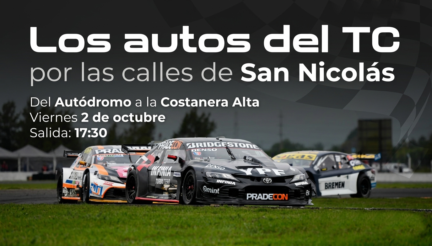 San Nicolás comienza a palpitar una nueva fiesta del automovilismo. Como previa de la 12ª fecha del campeonato de Turismo Carretera, este viernes los autos de la categoría más convocante del país recorrerán distintos sectores de la ciudad, acercando el espectáculo a los vecinos antes de la competencia que tendrá lugar durante el fin de semana.